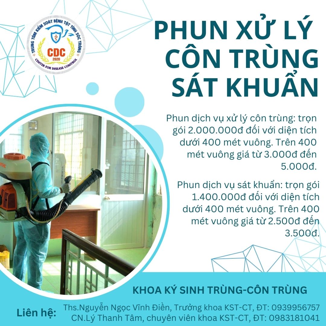 Phun xử lý côn trùng sát khuẩn